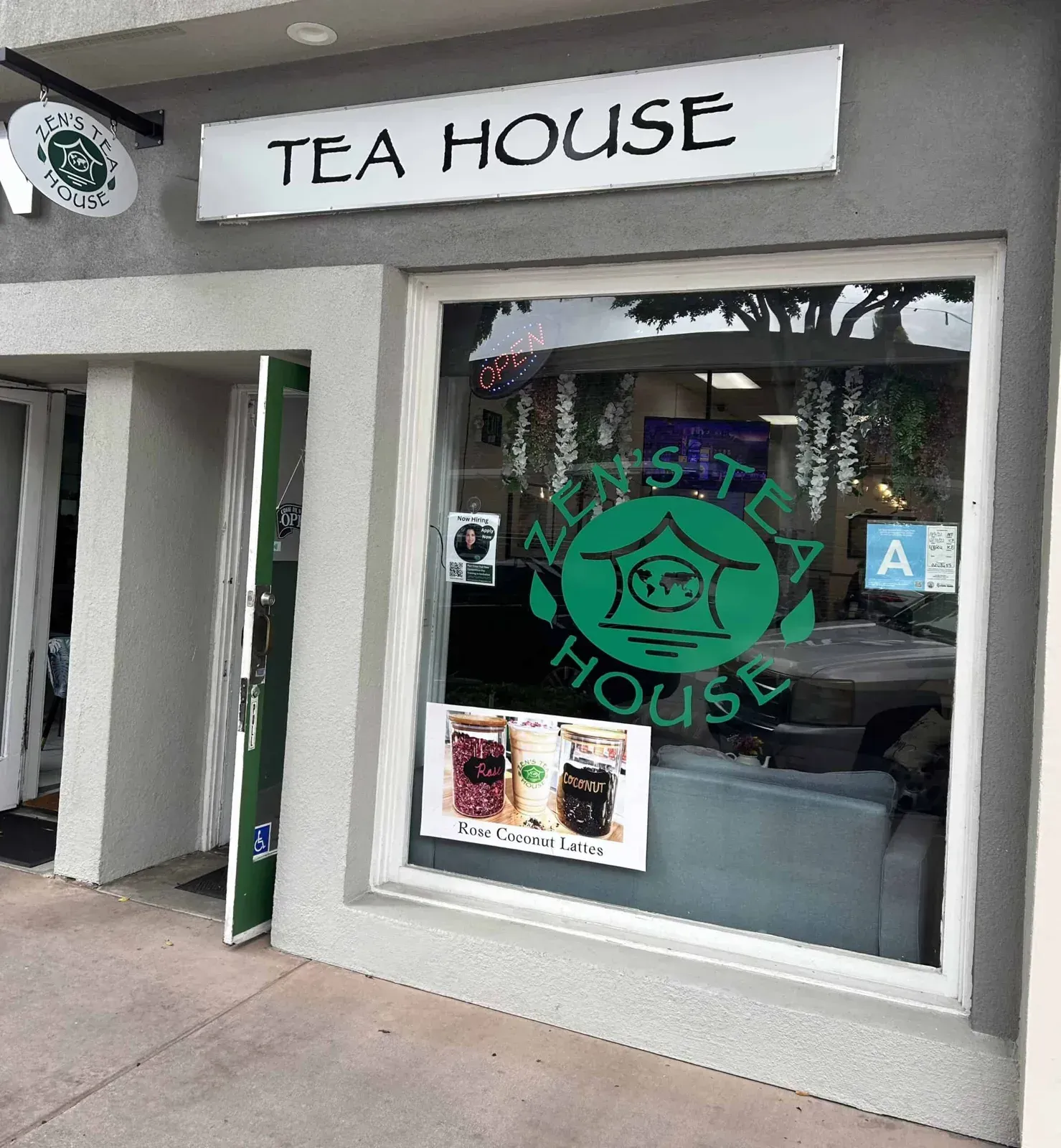 The Zen’s Tea House storefront in Whittier