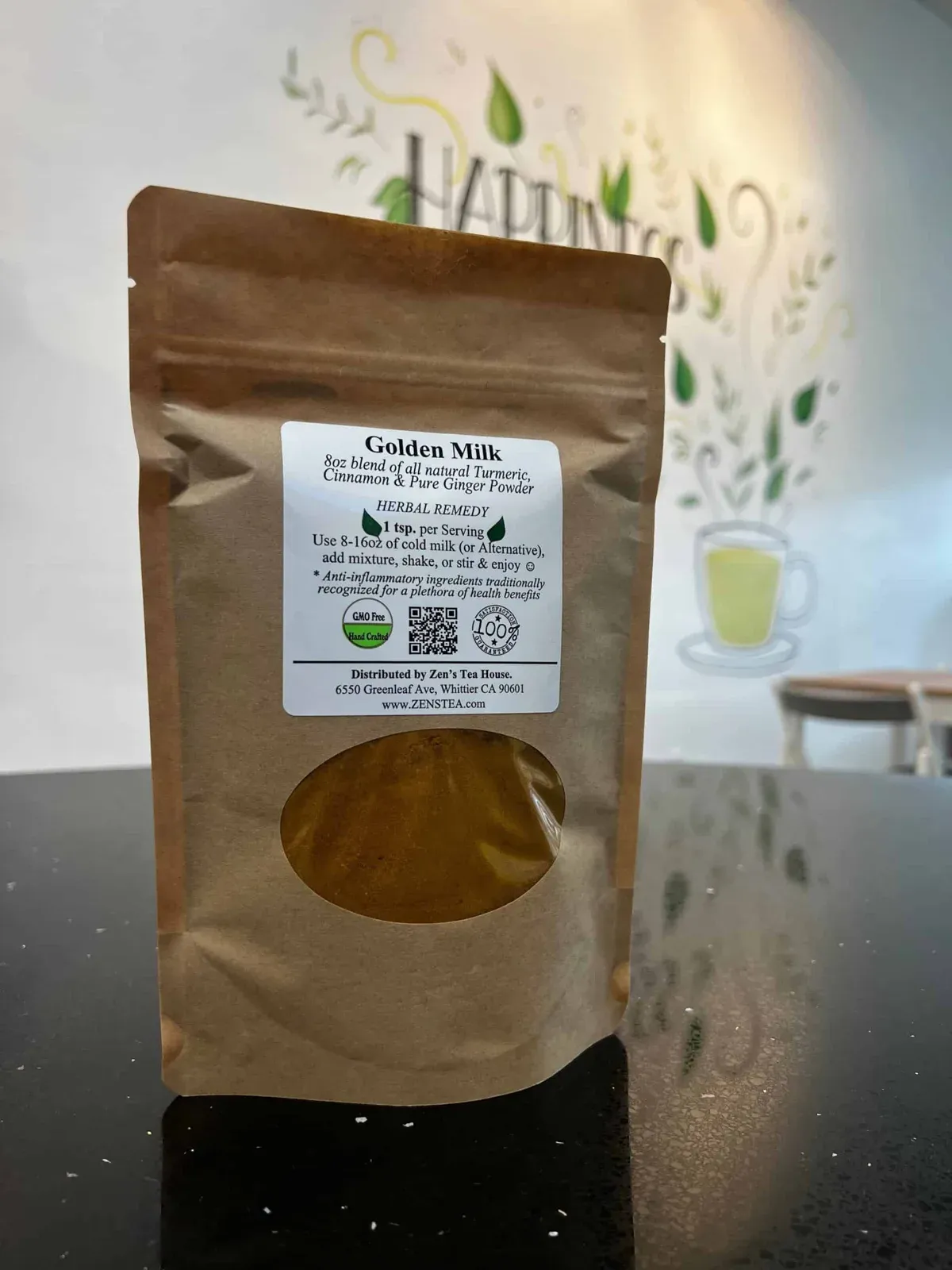 A bag of Zen’s Golden Milk